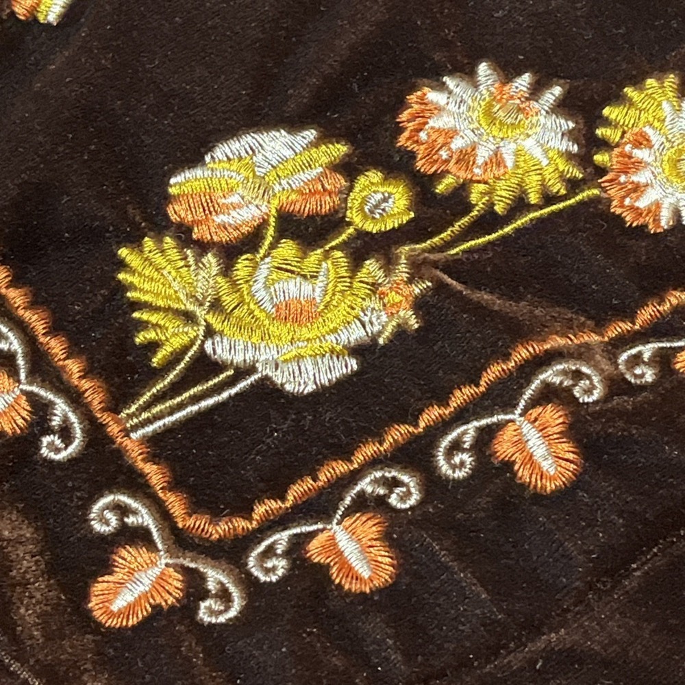 Rustty Dustty Dress Brown Velvet Floral‎ Embroidered Size 4XL Western Cowgirl - Picture 14 of 16